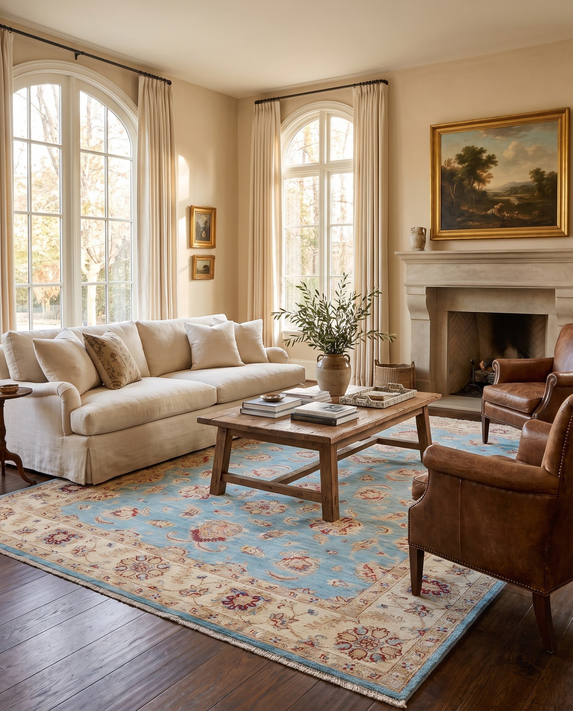 6' 10 x 9' 10 Hand Knotted Ziegler Rug