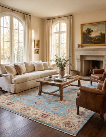 6' 10 x 9' 10 Hand Knotted Ziegler Rug