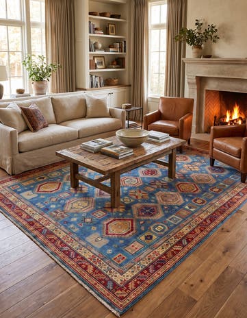 5' 8 x 7' 10 Hand Knotted Kazak Rug