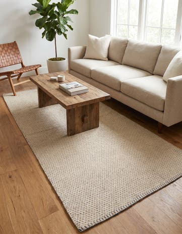 4' 1 x 7' 9 Hand Knotted Moroccan Wool Rug