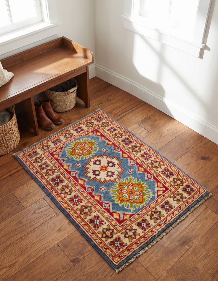 Detail image of 2' x 3' 1 Hand Knotted Kazak Rug