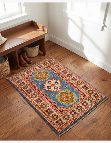 2' x 3' 1 Hand Knotted Kazak Rug