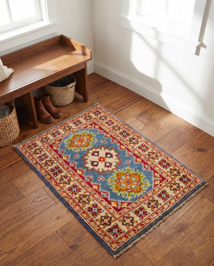 2' x 3' 1 Hand Knotted Kazak Rug
