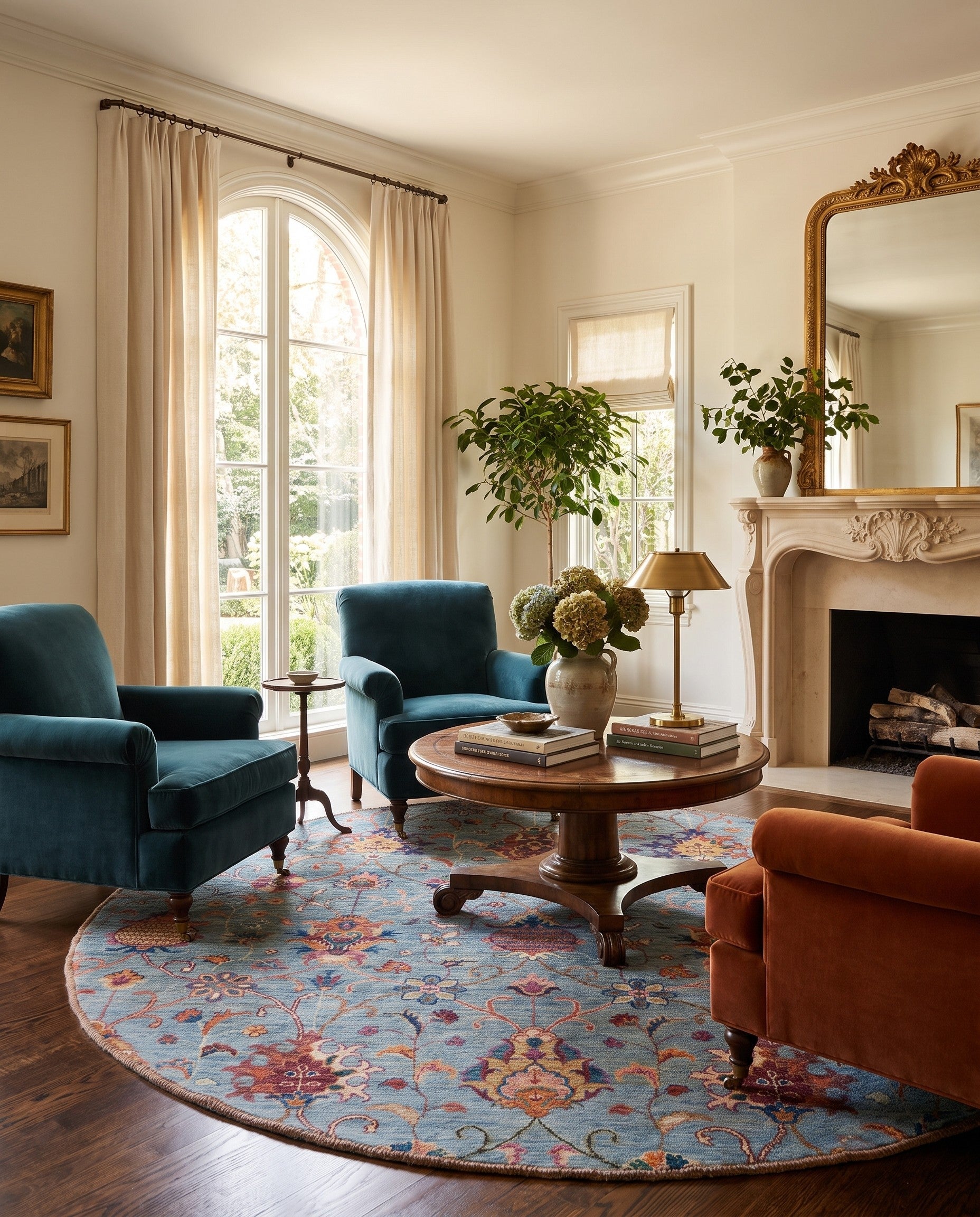 5' 1 x 5' 2 Hand Knotted Ariana Ziegler Round Rug