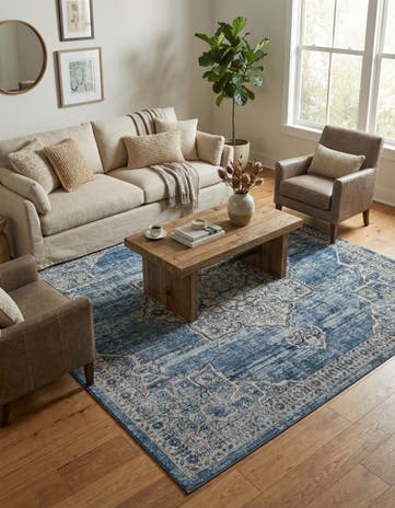 Blue Nyla Square Rug