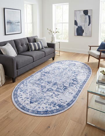 5' 3 x 8' Washable Renaissance Oval Rug