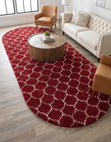 7' 10 x 10' Trellis Shag Oval Rug