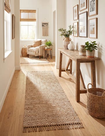 2' 8 x 9' 2 Hand Woven Braided Jute Runner Rug