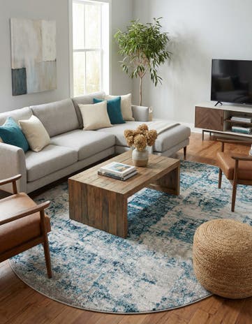 Blue Finsbury Oval Rug
