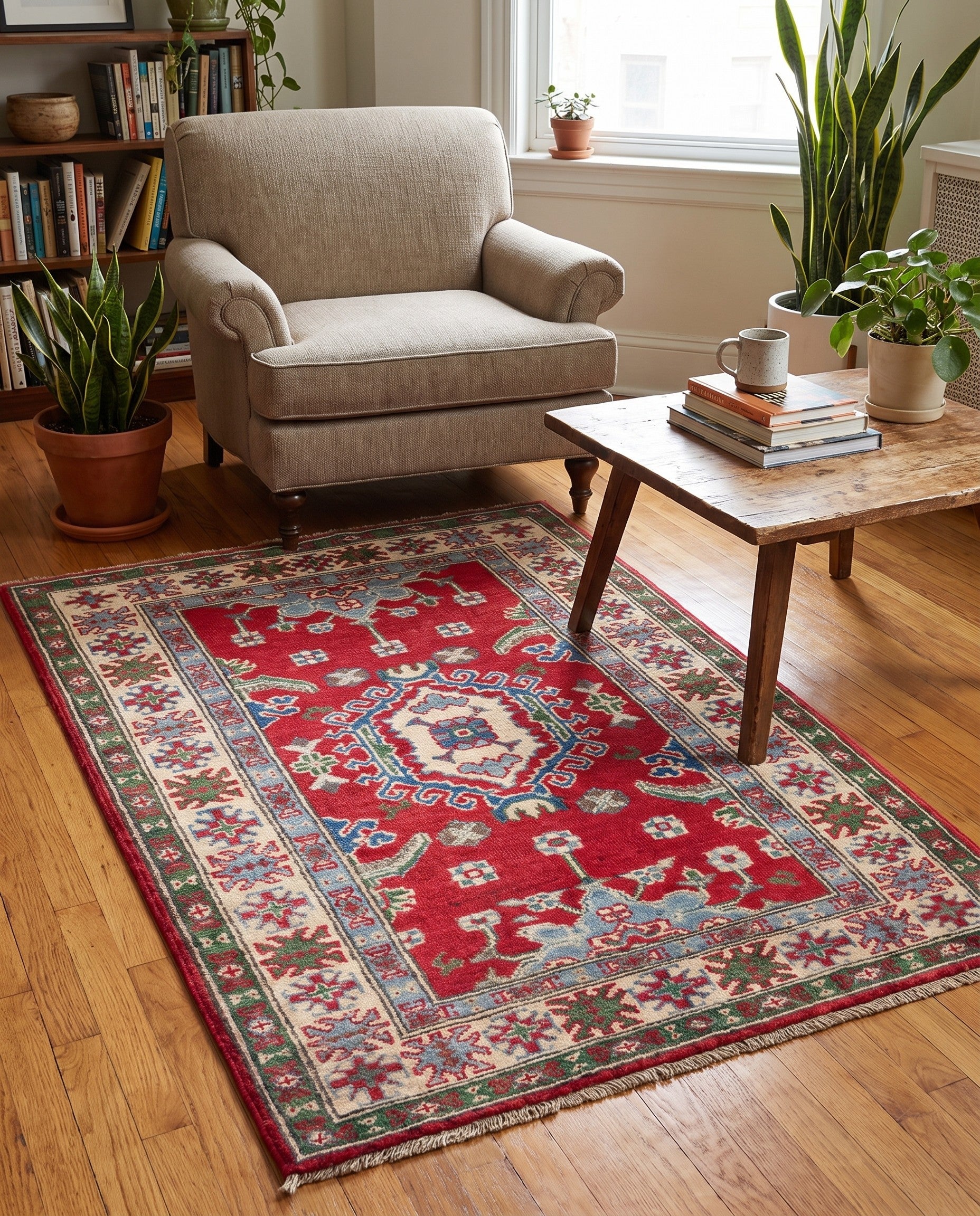 2' 8 x 3' 10 Hand Knotted Kazak Rug