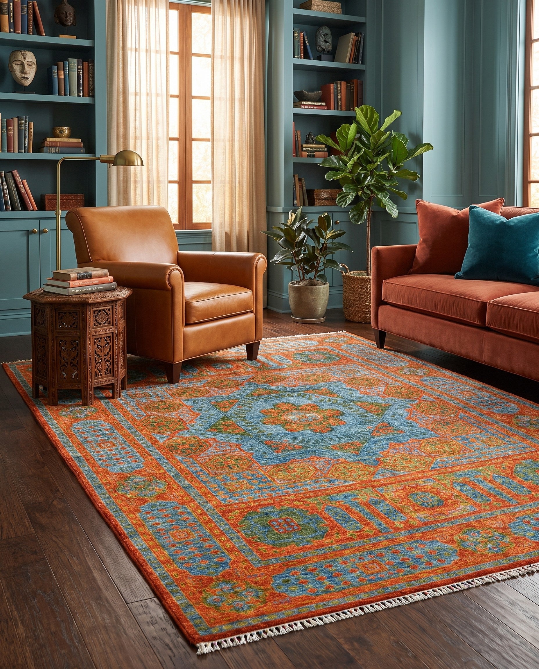 5' 7 x 7' 8 Hand Knotted Ariana Ziegler Rug