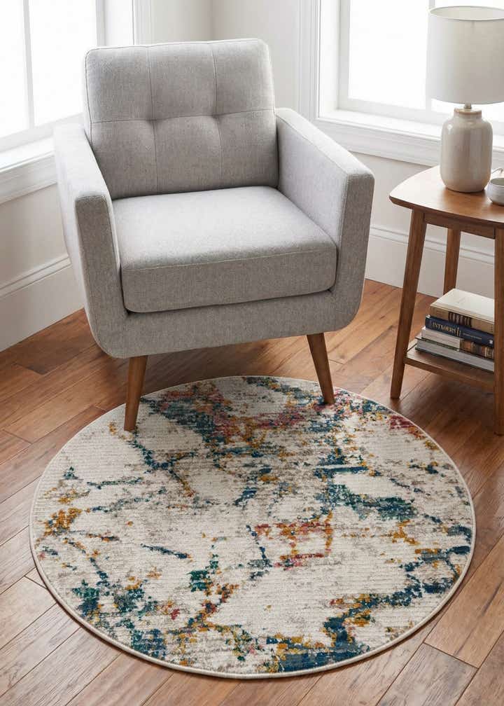 3' 3 x 3' 3 Gemstone Round Rug