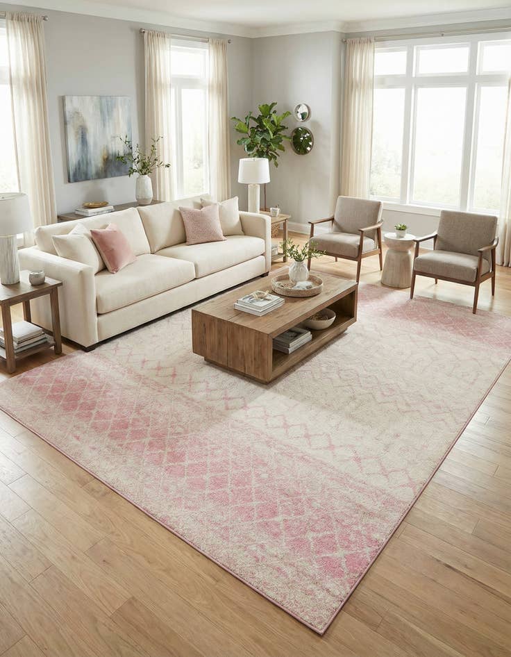 Detail image of 10' x 13' Moroccan Trellis Rug