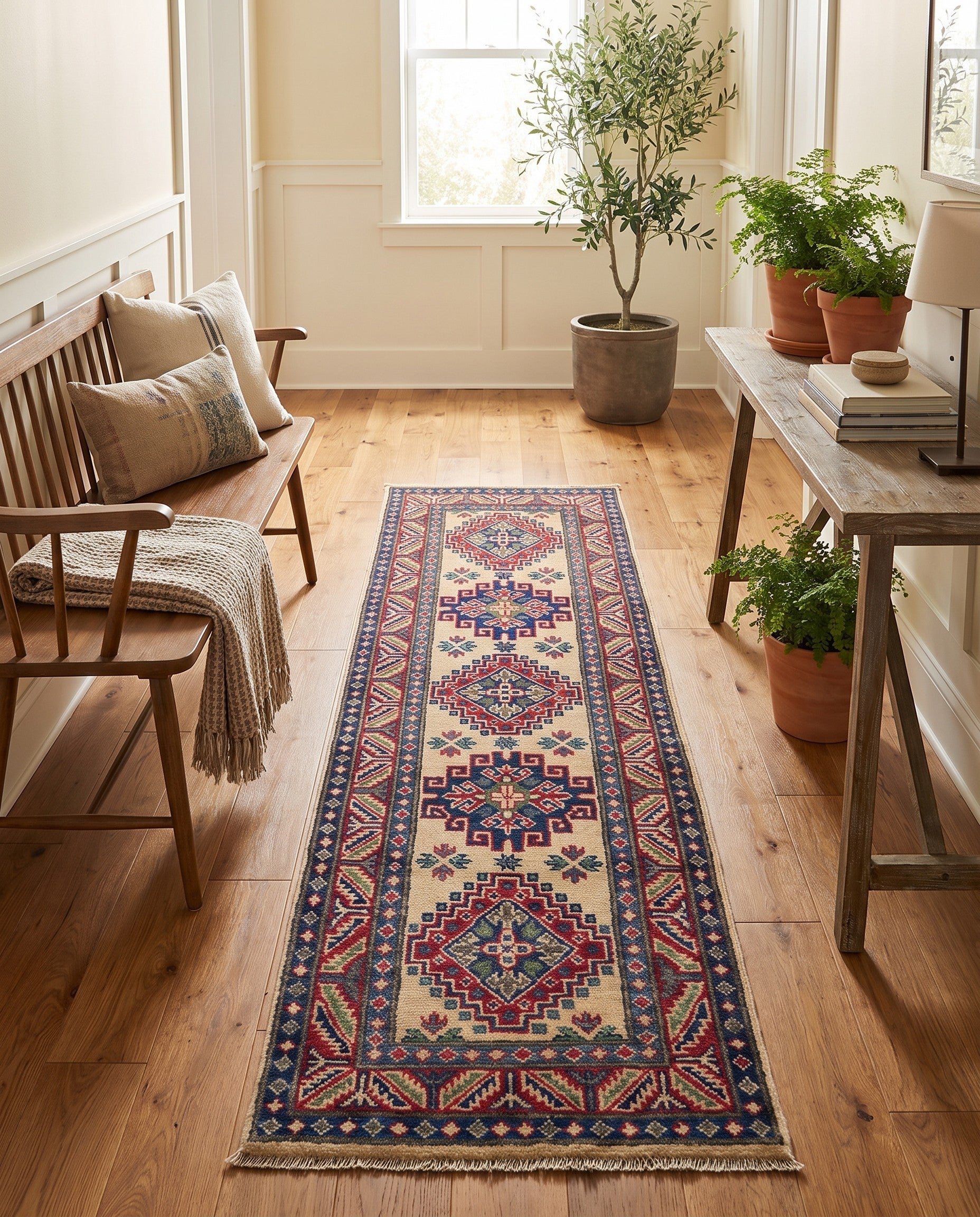 2' x 6' 5 Hand Knotted Kazak Runner Rug