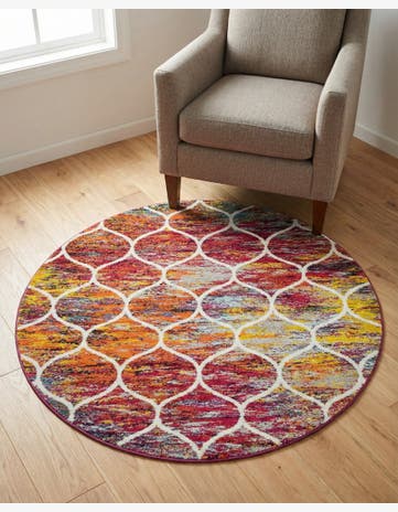 Trellis Frieze Round Rug