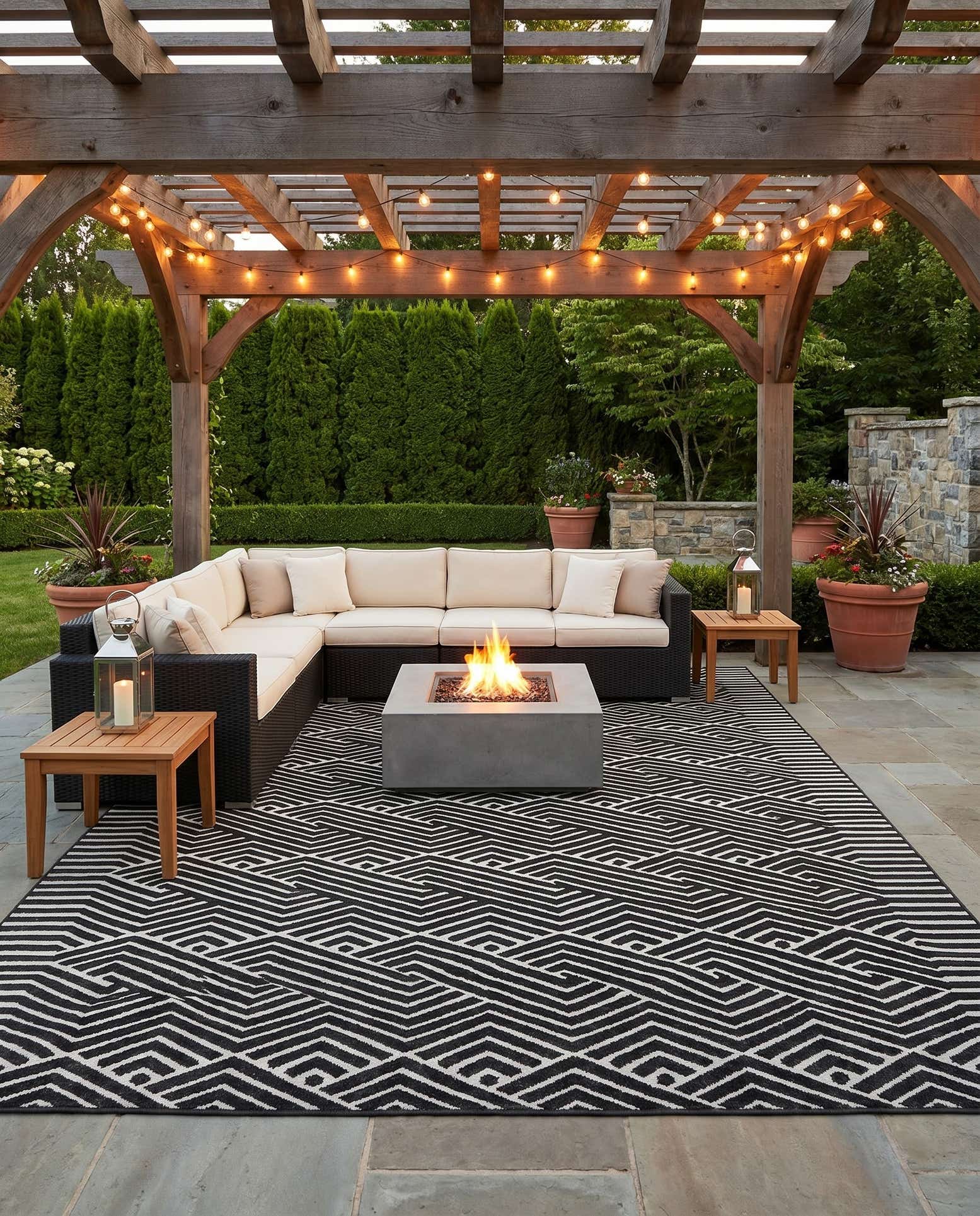 9' x 12' Easy-Clean Sabrina Soto Hudson Indoor / Outdoor Rug