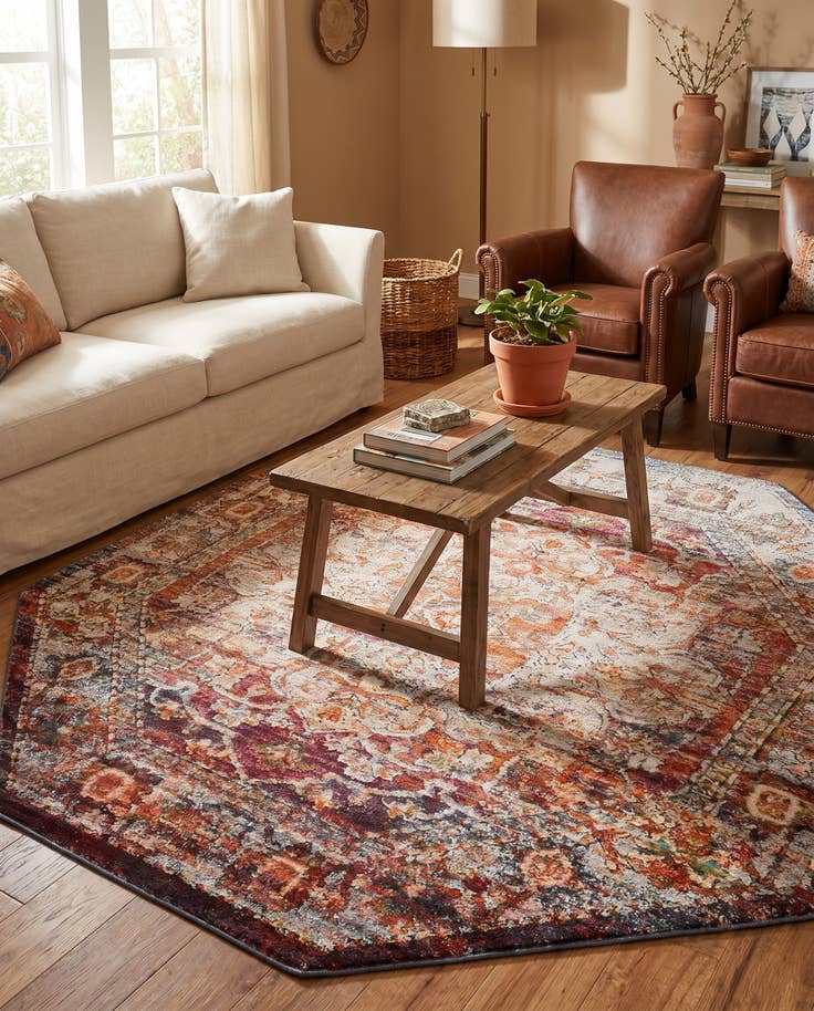 Detail image of 6' 1 x 6' 1 Isabella Octagon Rug