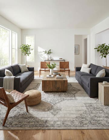 Ivory Nyla Square Rug