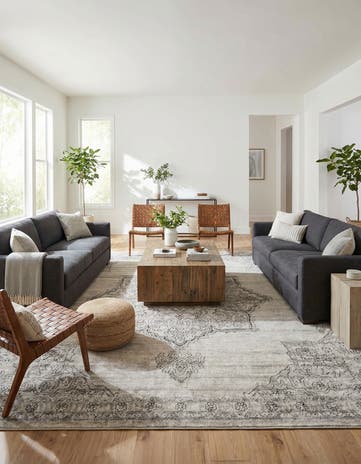 Ivory Nyla Square Rug