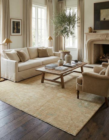 8' 3 x 10' Hand Knotted Oushak Wool Rug