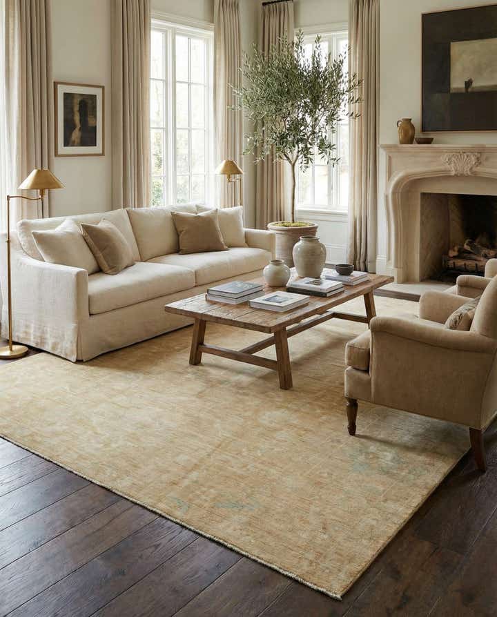 8' 3 x 10' Hand Knotted Oushak Wool Rug