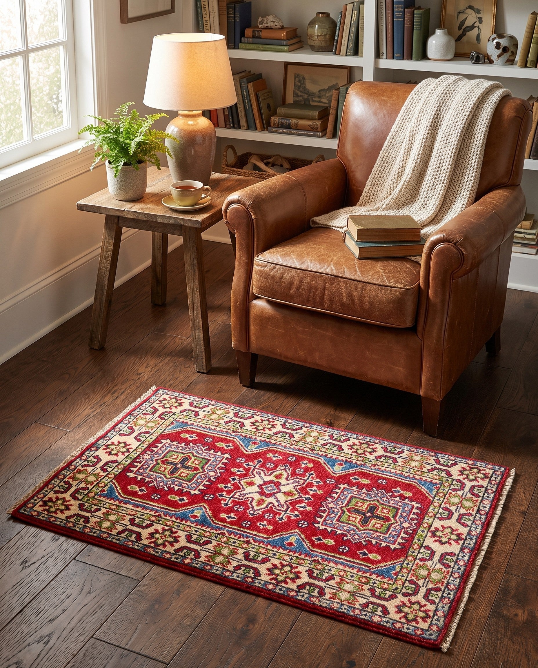 2' x 3' Hand Knotted Kazak Rug