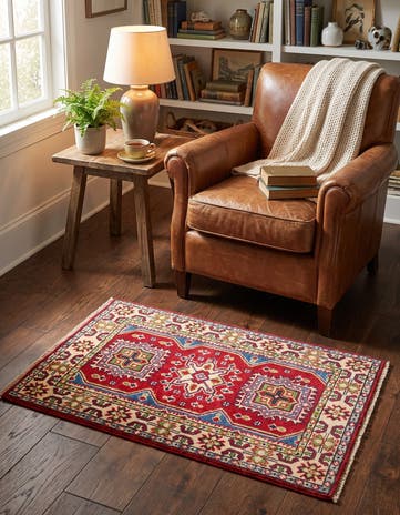 2' x 3' Hand Knotted Kazak Rug
