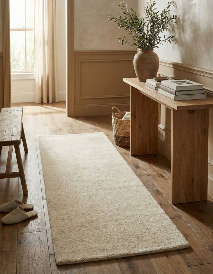 Detail image of 2' 4 x 4' 8 Hand Knotted Gabbeh Wool Runner Rug