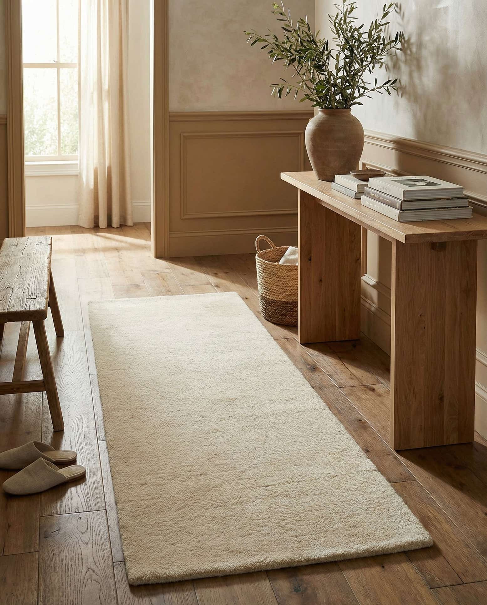 2' 4 x 4' 8 Hand Knotted Gabbeh Wool Runner Rug