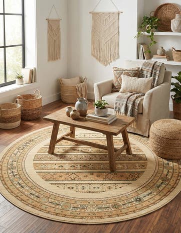6' x 6' Kashkuli Gabbeh Round Rug