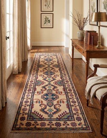 2' 7 x 9' 8 Hand Knotted Kazak Runner Rug