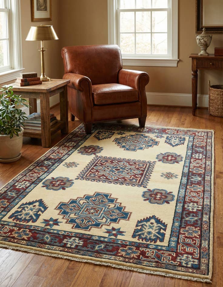 Detail image of 3' 2 x 5' 2 Hand Knotted Kazak Rug