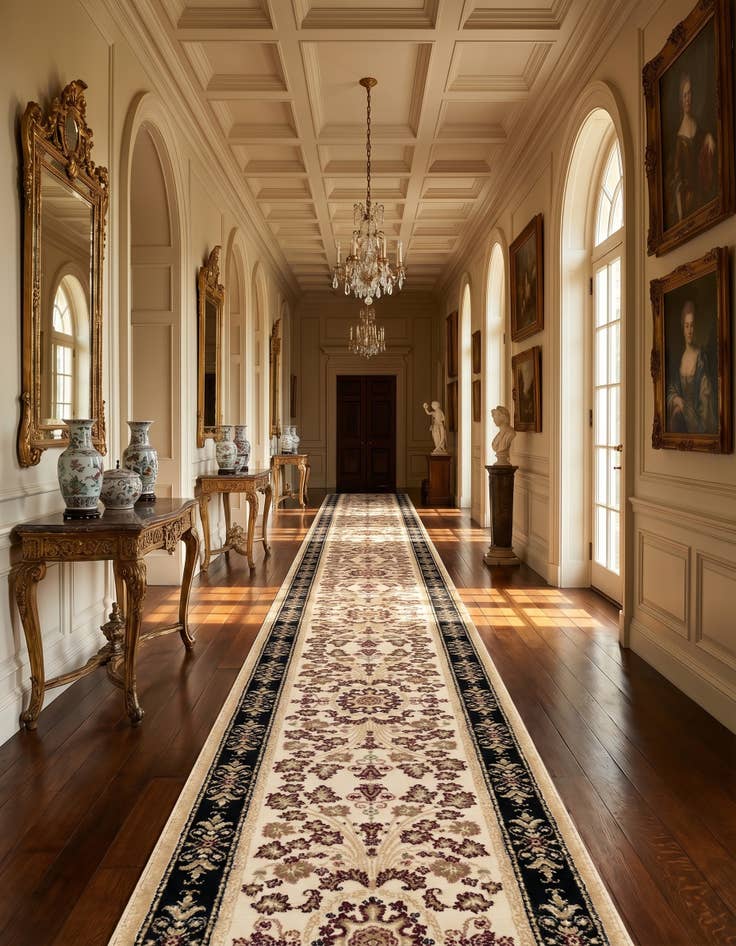 Detail image of 2' 8 x 100' Tabriz Design Runner Rug