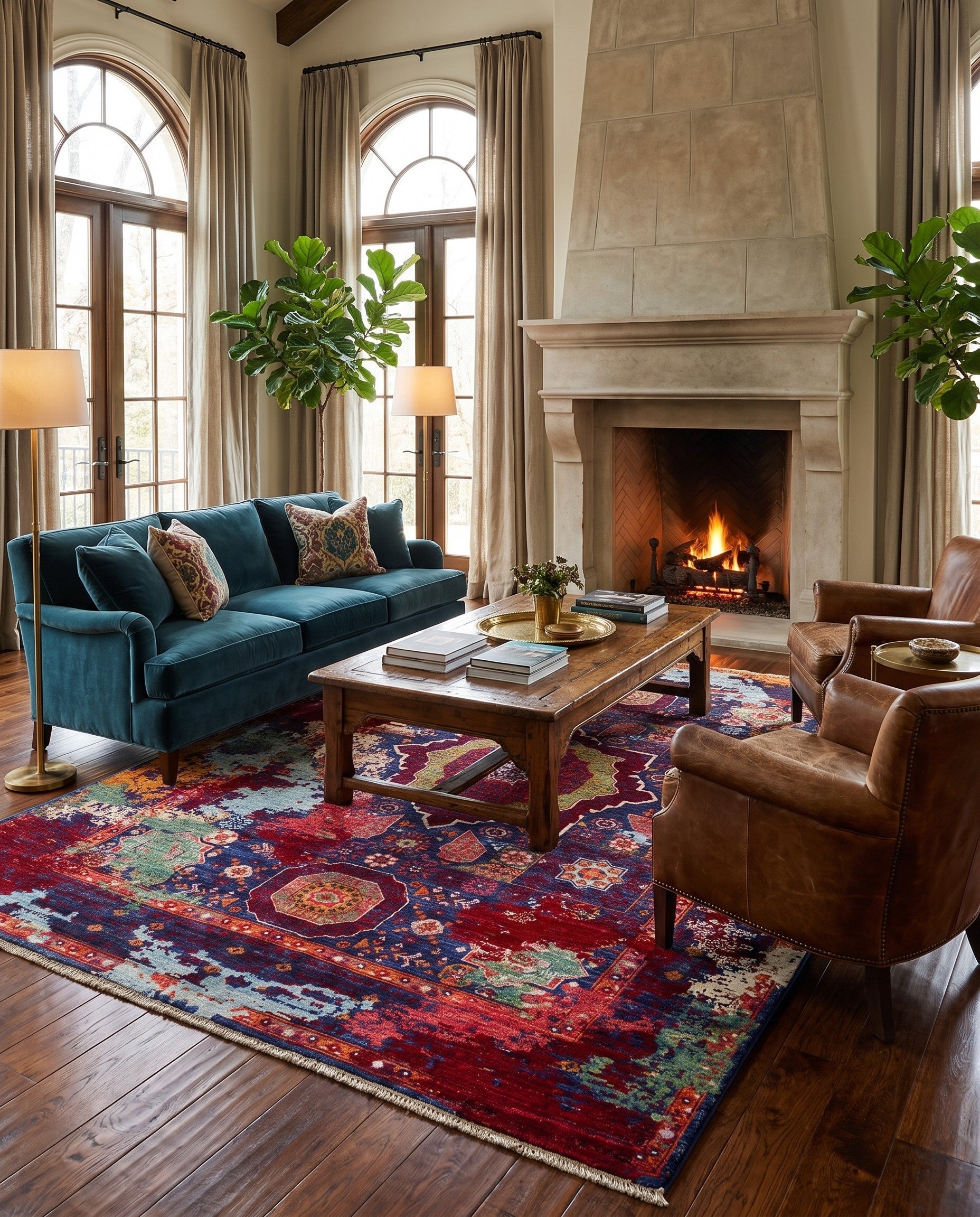 5' 6 x 7' 3 Hand Knotted Mamluk Ziegler Rug