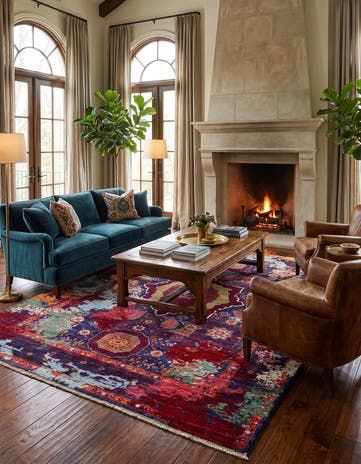 5' 6 x 7' 3 Hand Knotted Mamluk Ziegler Rug