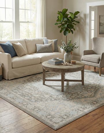 Cloud Gray Whitney Square Rug