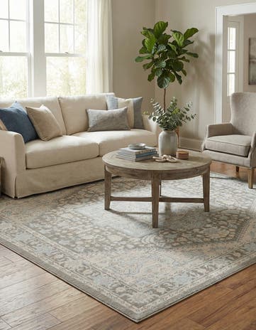 Cloud Gray Whitney Square Rug