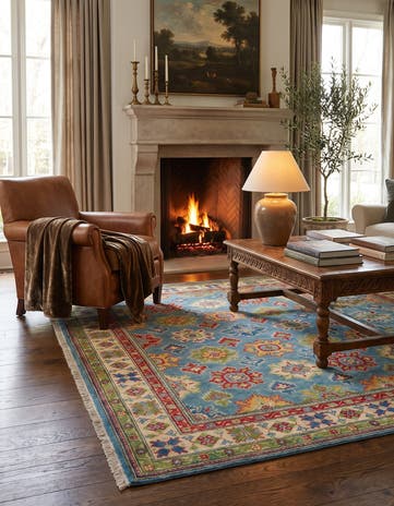 4' 10 x 6' 7 Hand Knotted Kazak Rug
