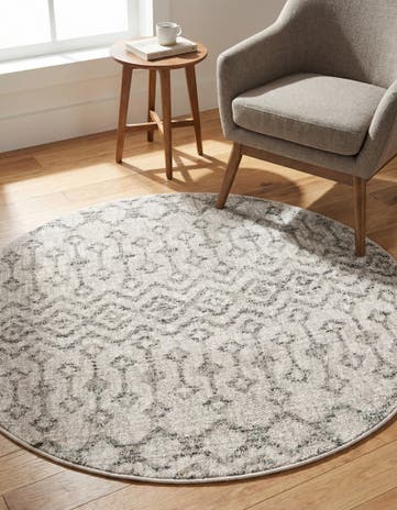 3' 3 x 3' 3 Eco Trellis Round Rug