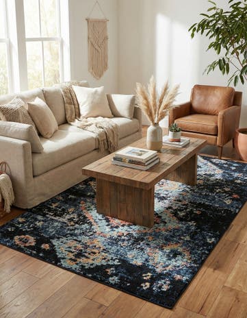 Navy Blue Morocco Rug