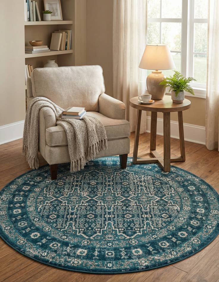 Detail image of 5' 3 x 5' 3 Lucerne Round Rug