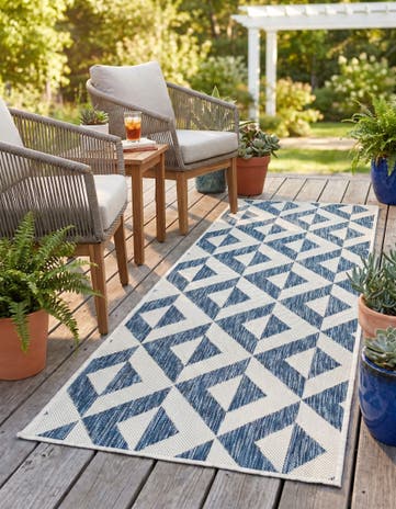 2' x 6' Easy-Clean Jill Zarin Napa Indoor / Outdoor Runner Rug