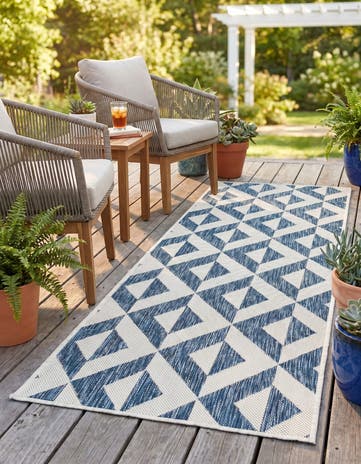 2' x 6' Easy-Clean Jill Zarin Napa Indoor / Outdoor Runner Rug