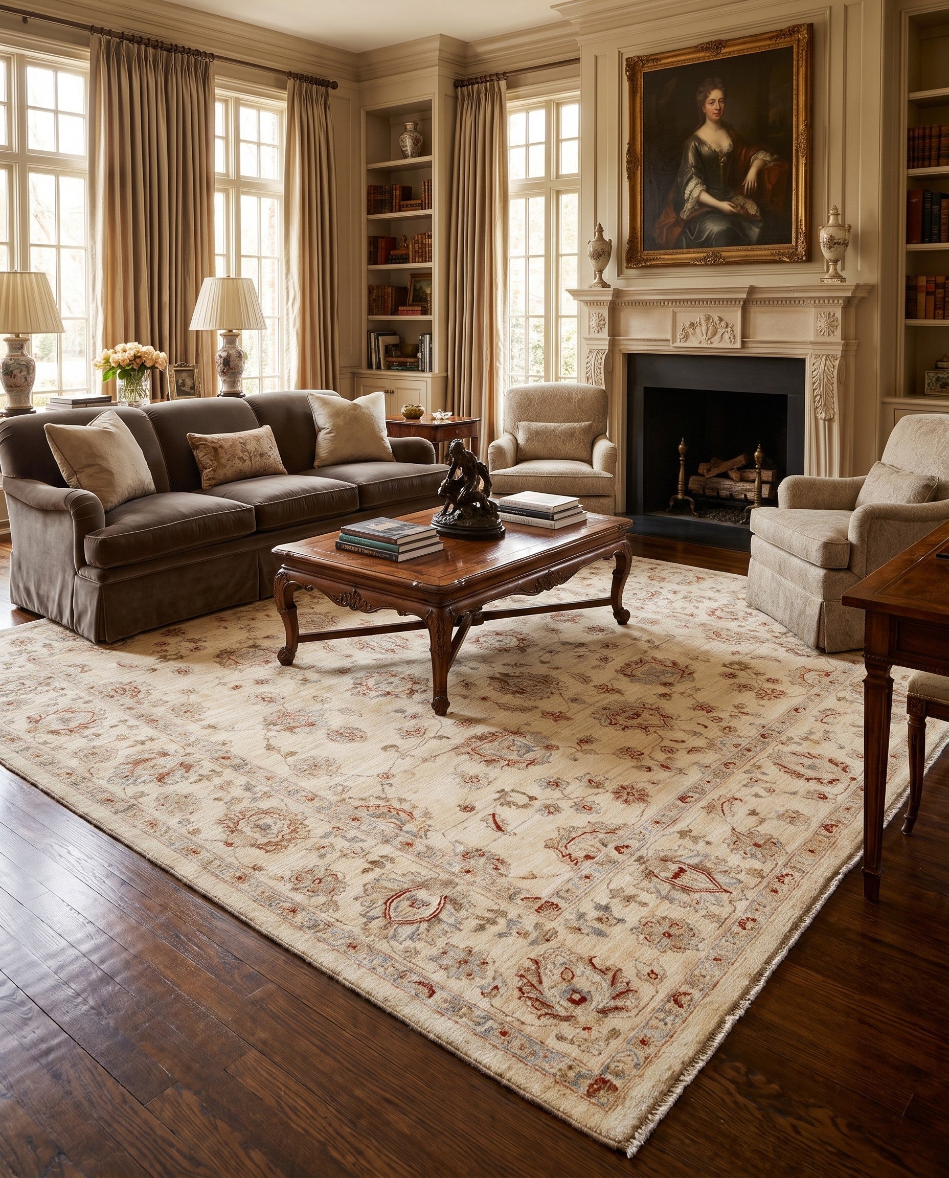 8' 3 x 9' 10 Hand Knotted Ziegler Rug
