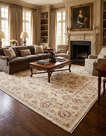 8' 3 x 9' 10 Hand Knotted Ziegler Rug