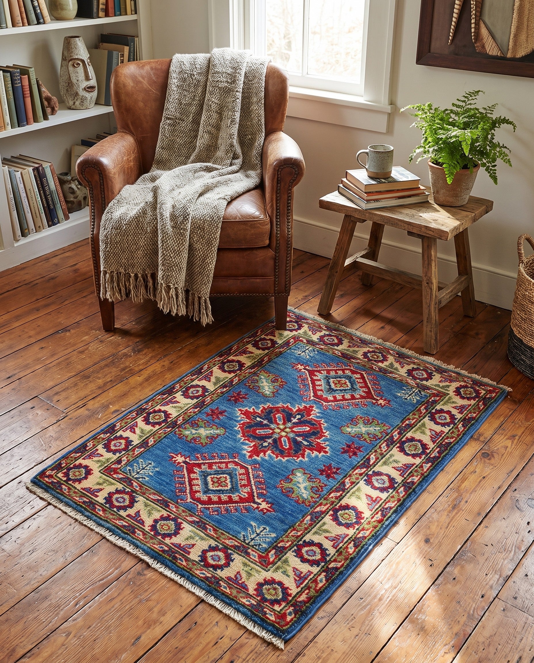 2' x 3' Hand Knotted Kazak Rug