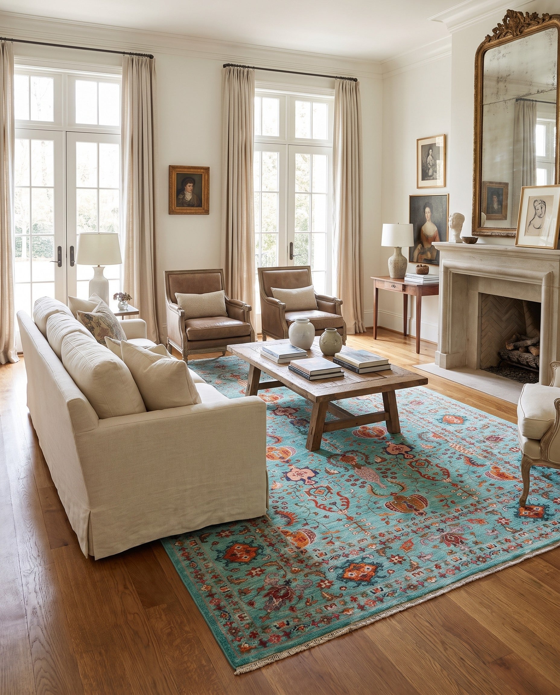 6' 10 x 10' Hand Knotted Ariana Ziegler Rug