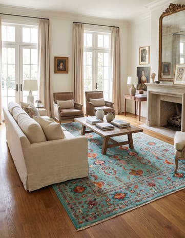 6' 10 x 10' Hand Knotted Ariana Ziegler Rug