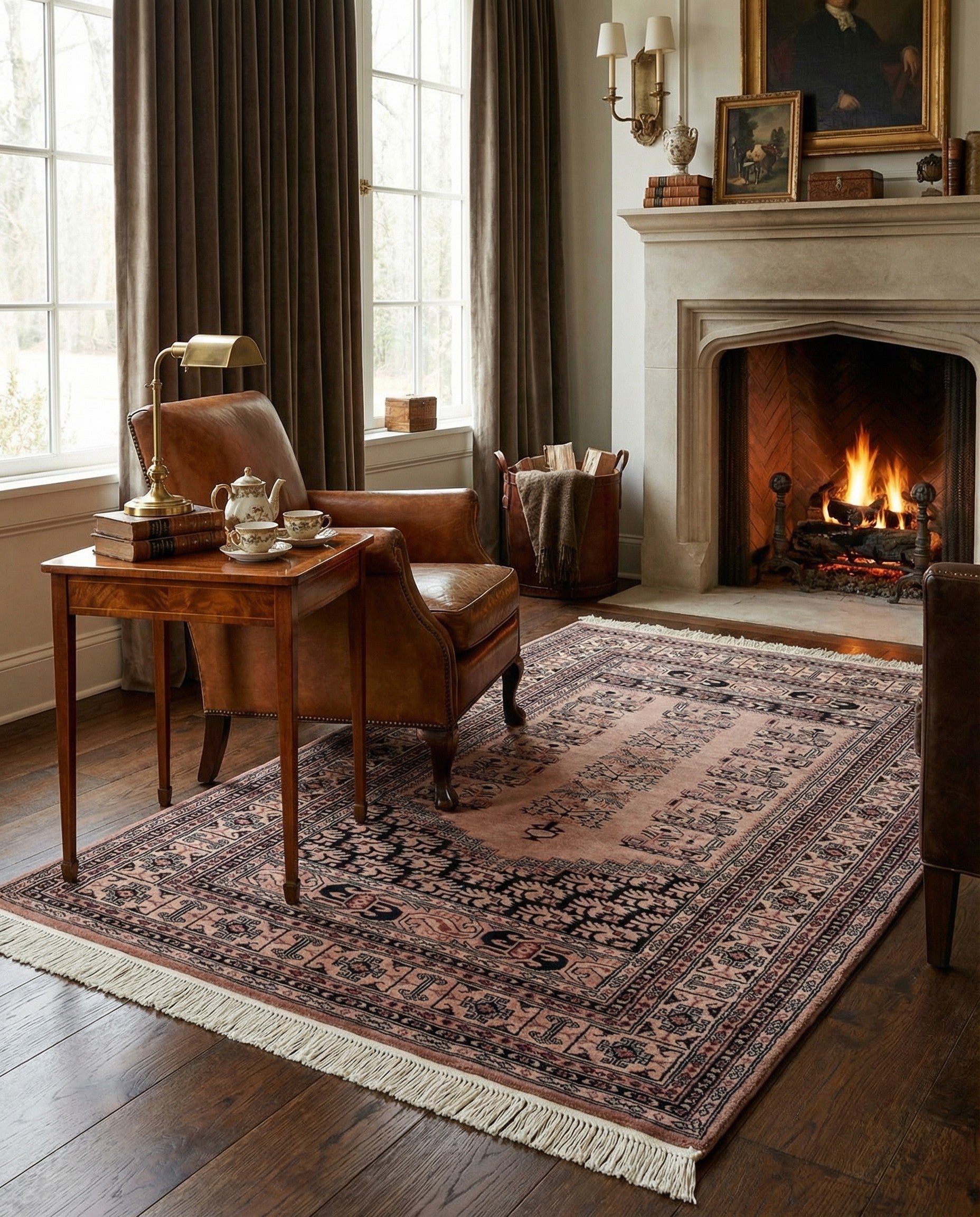 4' 1 x 6' Hand Knotted Bokhara Oriental Wool Rug