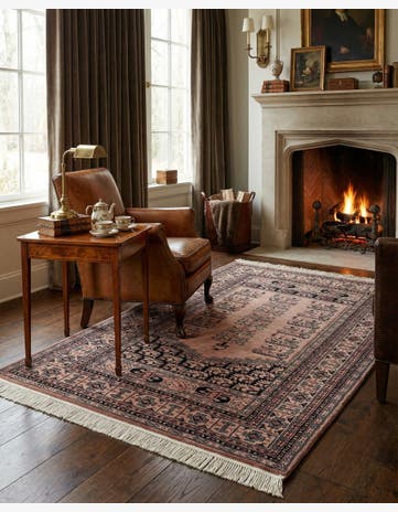 4' 1 x 6' Hand Knotted Bokhara Oriental Wool Rug